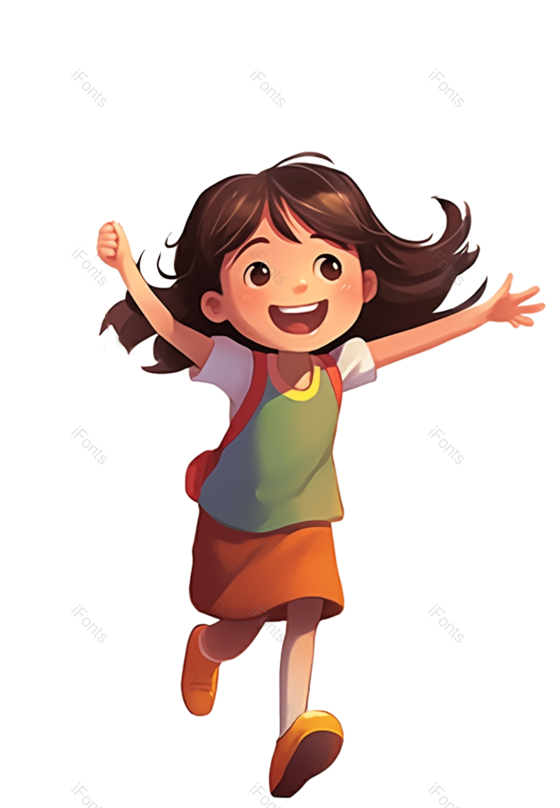 儿童节图片,节日元素,卡通PNG,奔跑免抠素材